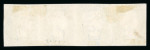 1840 2d Pale Blue Plate 1. A horizontal strip of four (IA–ID) with good margins, each stamp struck with black Maltese Cross cancellations. IB with a tiny thin spot at foot. A fine and attractive multiple.