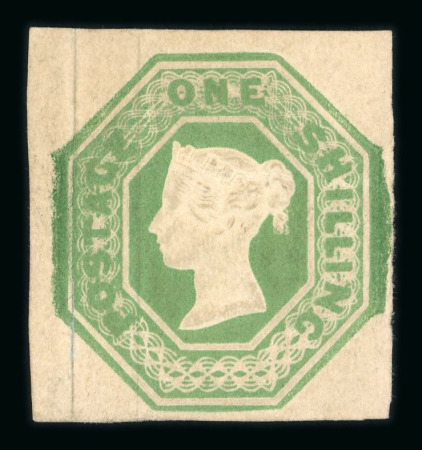 Stamp of Great Britain » 1847-54 Embossed 1847-54 1s green mint with large margins