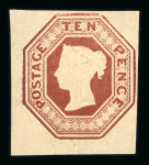 Stamp of Great Britain » 1847-54 Embossed GB 1847–54 10d Embossed brown, Die 4, mint 