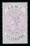 Stamp of Great Britain » Telegraphs Army Telegraphs: 1899-1900 optd 1/2d vermilion and 1/2d blue-green, with the set  of 11 values from 1d to £5 mint
