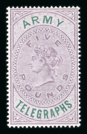 Stamp of Great Britain » Telegraphs Army Telegraphs: 1899-1900 optd 1/2d vermilion and 1/2d blue-green, with the set  of 11 values from 1d to £5 mint