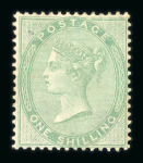 Stamp of Great Britain » 1855-1900 Surface Printed 1857 Emblems 1s pale green mint part o.g.