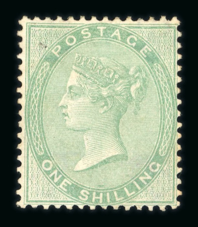 Stamp of Great Britain » 1855-1900 Surface Printed 1857 Emblems 1s pale green mint part o.g.