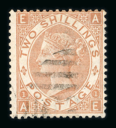 Stamp of Great Britain » 1855-1900 Surface Printed 1867-80 Spray 2s brown AE fine used, re-perforated wing margin