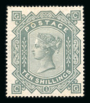 Stamp of Great Britain » 1855-1900 Surface Printed 1867-83 wmk MC 10s greenish grey mint 