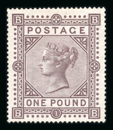 1867-83 wmk Maltese Cross £1 brown-lilac reperforated imprimatur to simulate the issued stamp, mint o.g.