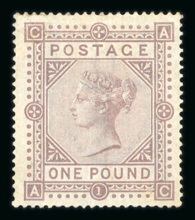 Stamp of Great Britain » 1855-1900 Surface Printed 1867-83 wmk Anchor £1 brown-lilac on blued paper mint, small part disturbed gum