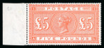 Stamp of Great Britain » 1855-1900 Surface Printed 1867-83 £5 orange unused