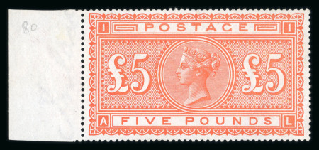 Stamp of Great Britain » 1855-1900 Surface Printed 1867-83 £5 orange unused