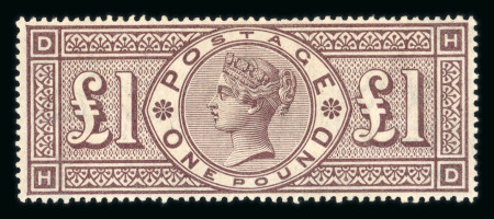 Stamp of Great Britain » 1855-1900 Surface Printed 1884 wmk Crowns £1 brown-lilac very fresh mint with