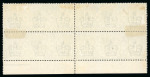 Stamp of Great Britain » 1855-1900 Surface Printed 1887-92 £1 green in lower marginal block of four IC-JD mint with large part o.g., JC shows the "broken frame" variety