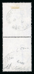 Stamp of Great Britain » King Edward VII 1902-10 De La Rue 10s ultramarine in fine used vertical pair with registered oval cancels