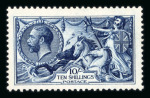 Stamp of Great Britain » King George V 1913 Waterlow 10s indigo-blue mint with hinge remainder