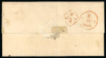 Stamp of Great Britain » 1840 1d Black and 1d Red plates 1a to 11 1840 1d black pl.2 RE with good to large margins on coverfrom Maidstone to Liverpool tied neat orange-red MC