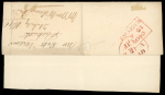 1840 1d black pl.6 HL on cover front with four margins with pencil notation states "Dalkeith crimson cross"