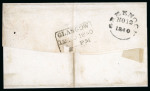Stamp of Great Britain » 1840 1d Black and 1d Red plates 1a to 11 1840 1d black pl.4 ED with four margins on cover from Greenock to Glasgow