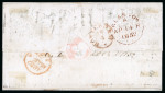1852 (14 Apr) Registered wrapper from Glasgow, Scotland,
