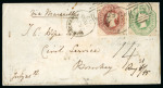 1855 (Jul 25) envelope from Edgbaston to India with