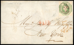 Stamp of Great Britain » 1847-54 Embossed 1850 (May 10) Folded letter sheet from London to New