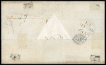 Stamp of Great Britain » 1847-54 Embossed 1850 (May 10) Folded letter sheet from London to New