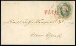 1855 (June 22) Folded letter sheet from London to New