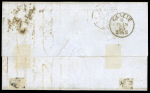 Stamp of Great Britain » 1847-54 Embossed 1855 (June 6) entire from London to Geneva, Switzerland,