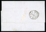 Stamp of Switzerland / Schweiz » Sitzende Helvetia Ungezähnt » Dünnes Papier 1858, 5 Rp. braun im waagerechten Dreierstreifen, 1. Berner Druckperiode auf sehr dünnem Papier