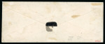 1848, grosser Adler gelbgrün auf Brief aus der Genfer Enklave Céligny