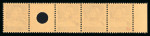Stamp of Switzerland / Schweiz »  Zwischenstege mit Lochung 1924, Tellbrust 20 Rp. rotlila, im 4er Streifen mit Zwischensteg mit kleiner Lochung