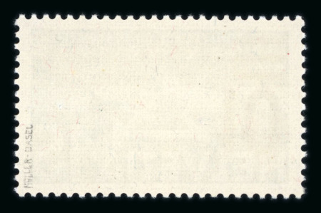 1937, 10 auf 15 Rp. grün, mit kopfstehendem Aufdruck
