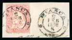 Stamp of Switzerland / Schweiz » Sitzende Helvetia Ungezähnt » 1856-57 Berner Druck (III) 1858, 15 Rp. rot, 3. Berner Druckperiode auf Briefstück