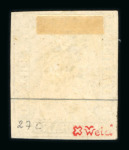 Stamp of Switzerland / Schweiz » Sitzende Helvetia Ungezähnt » 1856-57 Berner Druck (II) 1855, 1 Fr. grau, 2. Berner Druckperiode