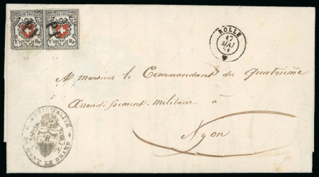 Stamp of Switzerland / Schweiz » Orts-Post und Poste Locale 1851, Poste locale in der braunrot/tiefschwarz Nuance