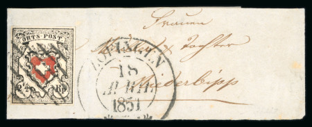 Stamp of Switzerland / Schweiz » Orts-Post und Poste Locale 1851, Orts-Post mit Kreuzeinfassung