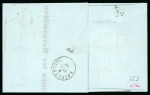 Stamp of Switzerland / Schweiz » Sitzende Helvetia Ungezähnt » 1854-55 Berner Druck (I) 1856, 20 Rp. orange, 1. Berner Druckperiode, Nachnahme-Faltbrief