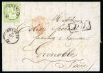 Stamp of Switzerland / Schweiz » Sitzende Helvetia Ungezähnt » 1857-62 Berner Druck, Dickes Papier 1860, 40 Rp. grün, 4. Berner Druckperiode
