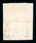 Stamp of Switzerland / Schweiz » Sitzende Helvetia Ungezähnt » 1857-62 Berner Druck, Dickes Papier Schweiz 1863, 40 Rp. grün, 4. Berner Druckperiode leicht entwertet mit schwarzem Einkreisstempel Genève