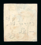 1849, Ganzsachenausschnitt, farbfrisch, allseits breitrandig