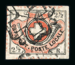 Stamp of Switzerland / Schweiz » "Waadt", "Neuenburg", "Winterthur" 1850, Winterthur, farbfrisch, allseits breitrandig