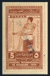 Stamp of Egypt » Commemoratives 1928 International Medical Congress complete set of two with "Espécimen" specimen hs affixed to pieces of archive page from the Goa postal archive