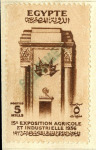 Stamp of Egypt » Commemoratives 1936 15th Agricultural and Industrial Exhibition complete set of four with "SPÉCIMEN" specimen hs affixed to pieces of archive page from the Goa postal archive