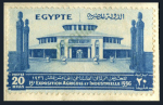 Stamp of Egypt » Commemoratives 1936 15th Agricultural and Industrial Exhibition complete set of four with "SPÉCIMEN" specimen hs affixed to pieces of archive page from the Goa postal archive