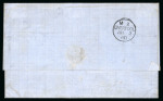 Stamp of Egypt » British Post Offices » Alexandria 1868 (19.7) Folded entire from Alexandria via Marseille