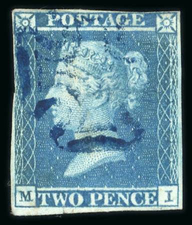 Stamp of Ireland » GB Used In Ireland 1841 2d blue, pl.3 MI, neatly cancelled by MC in blue