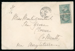 Stamp of Colonies françaises » Monaco 1889-91, Ensemble de 2 lettres affranchies avec timbres