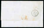 Stamp of Greece » Early Prephilatelic Period 1865 KYDONEAE Consular PO cover with cancel from Kydonae in Asia with boxed "Eplirothi" (Paid) handstamp in blue