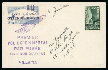 Stamp of Aerophilately » Rocketmail 1935-1936, Belgium rocket post group of 17 covers by Roberti and Zucker