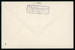 Stamp of Aerophilately » Rocketmail 1934 Hexentanzplatz rocket post cover with imperf. 3M wine-red error of colour rocket label