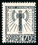 Stamp of France » Service 1943, série Francisque Y&T n° 1-15 neufs ** MNH. TB.