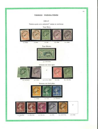 Stamp of France » Collections 1922-1996, collection de préoblitérés tous neufs **